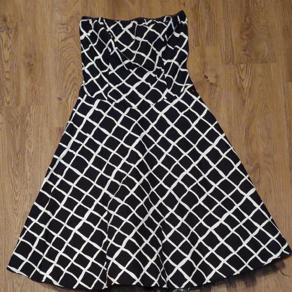 Ruby Rox Y2K Style Elegant Black and White Checkered Dress - size 9
